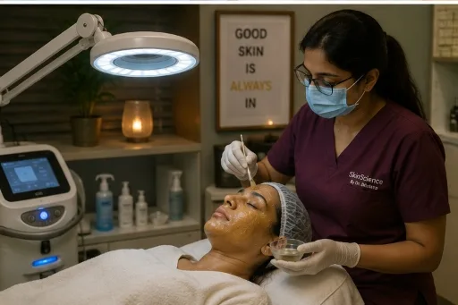 Chemical peel treatment session at Ariix Clinic