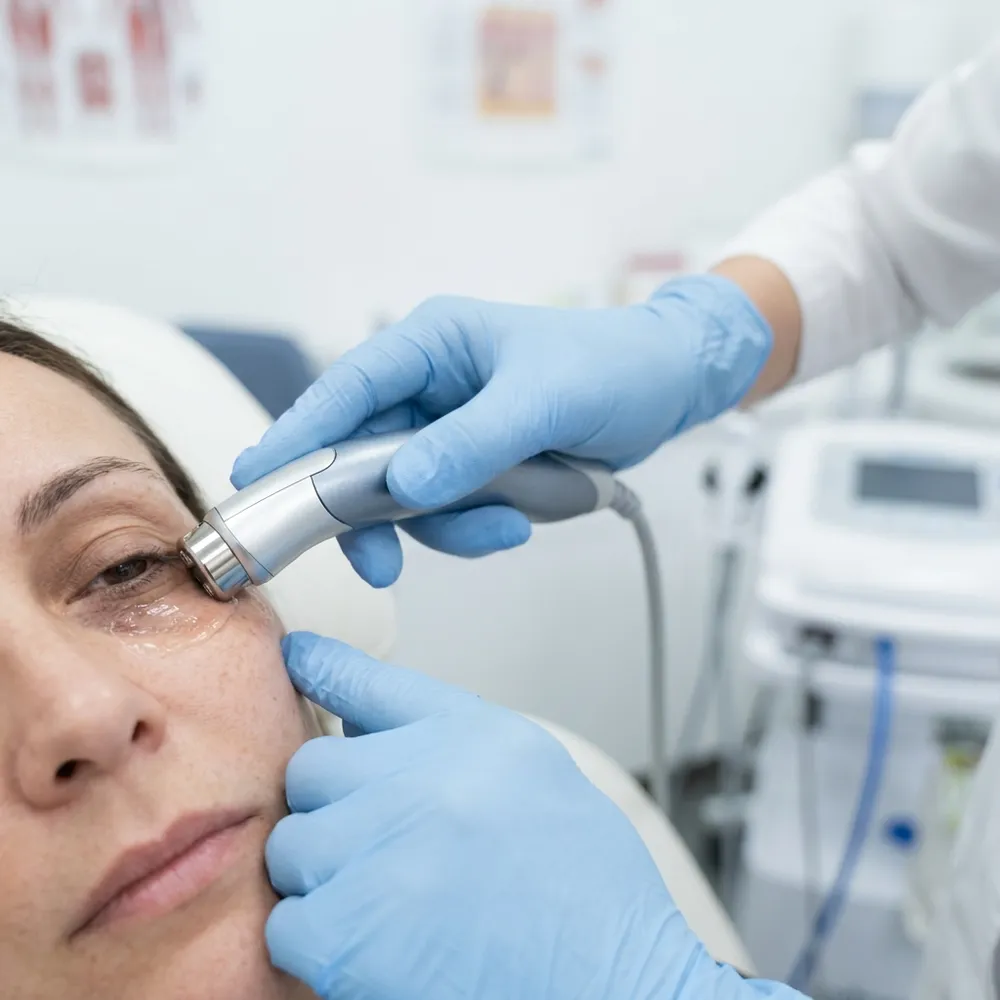 Dark circle treatment session at Ariix Clinic
