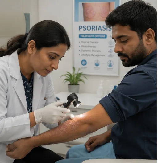 Psoriasis treatment consultation at Ariix Clinic